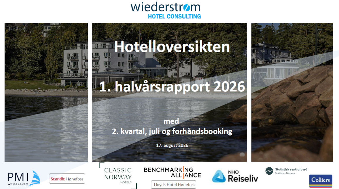 Forsiden av Hotelloversikten 1. halvår 2026