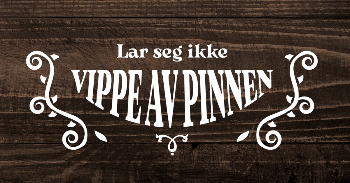 Fem hvite utsmykkede tekstillustrasjoner med ulike uttrykk på en mørk trebakgrunn. Tekstene lyder: «Vært i gamet lenge», «Vært ute en vinternatt», «Ikke født i går», «En ekte ringrev» og «Lar seg ikke vippe av pinnen».