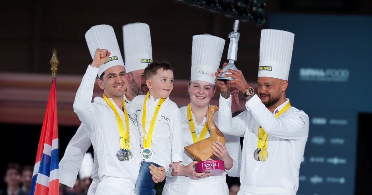 Team Norge seirer sølvet i Bocuse d'Or Europe.