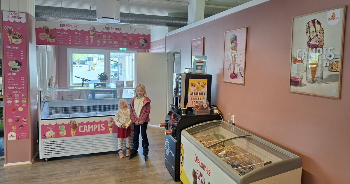Folksomt ved åpning av isbarkonseptet Campis