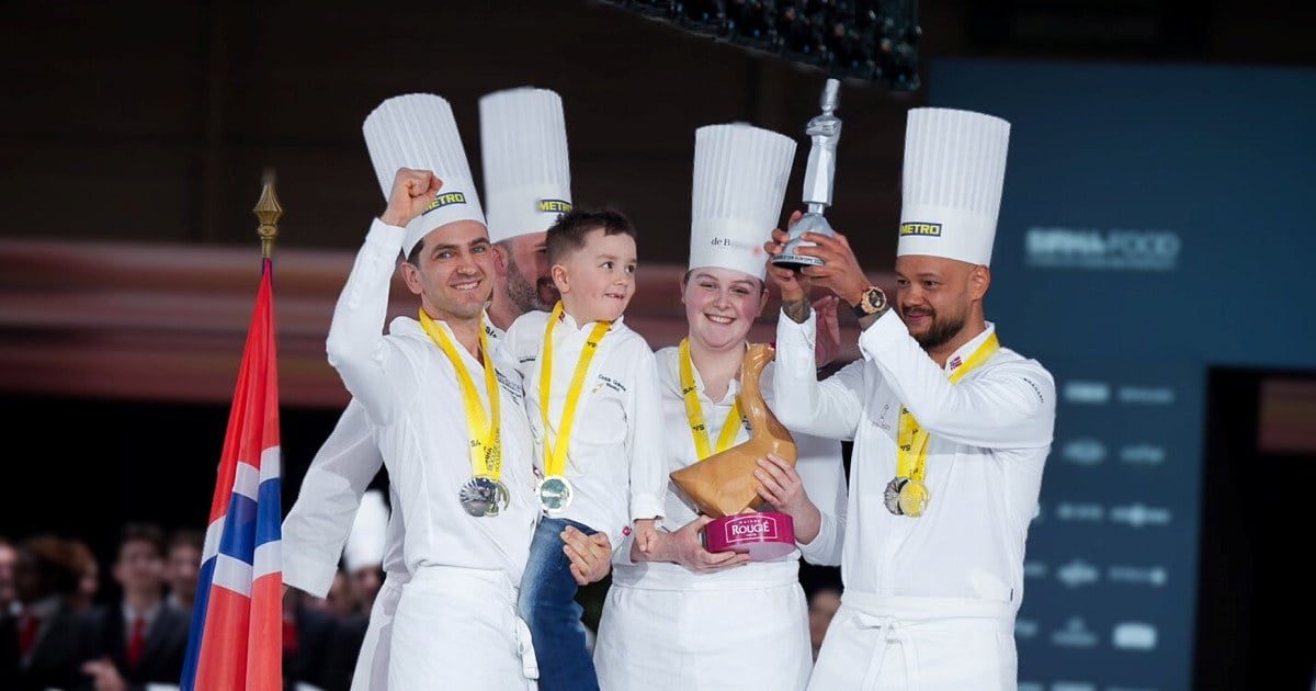 Team Norge seirer sølvet i Bocuse d'Or Europe.