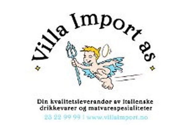Logo Villa Import. Liten engel.