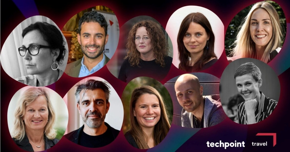 Bildekollage av foredragsholdere på TechPoint 2022. Grafikk