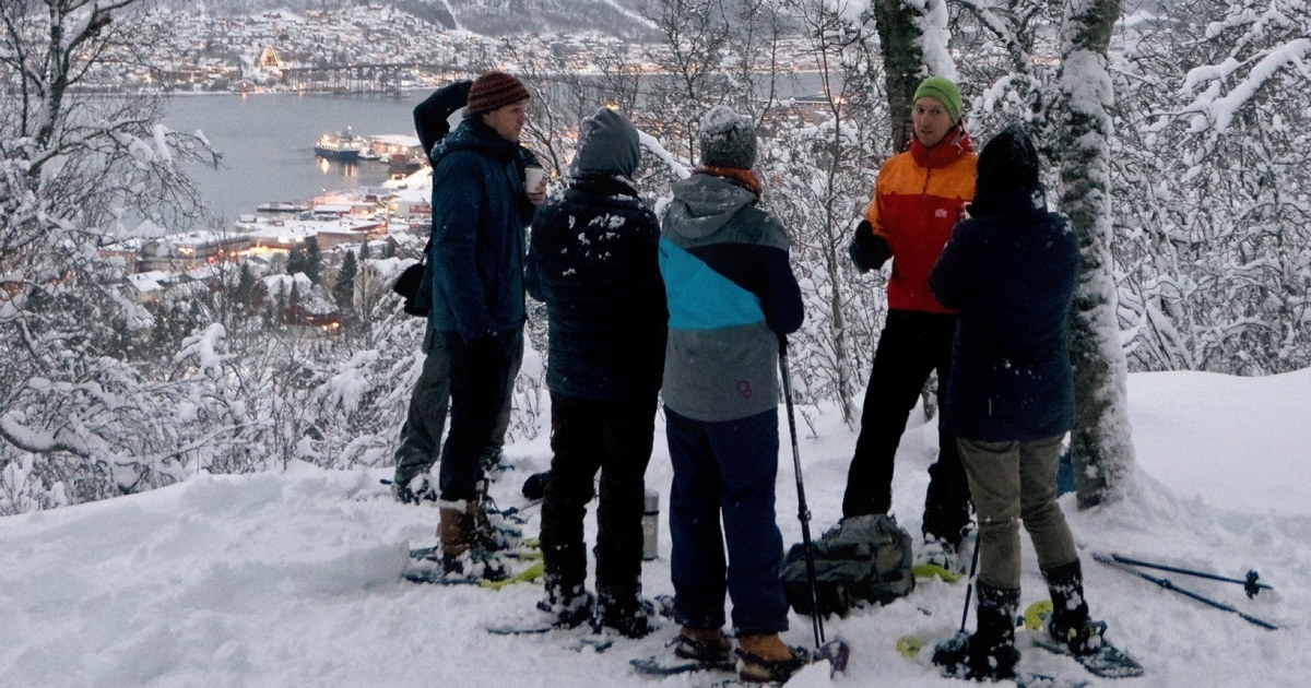 Mennesker på guidet tur i Tromsømarka