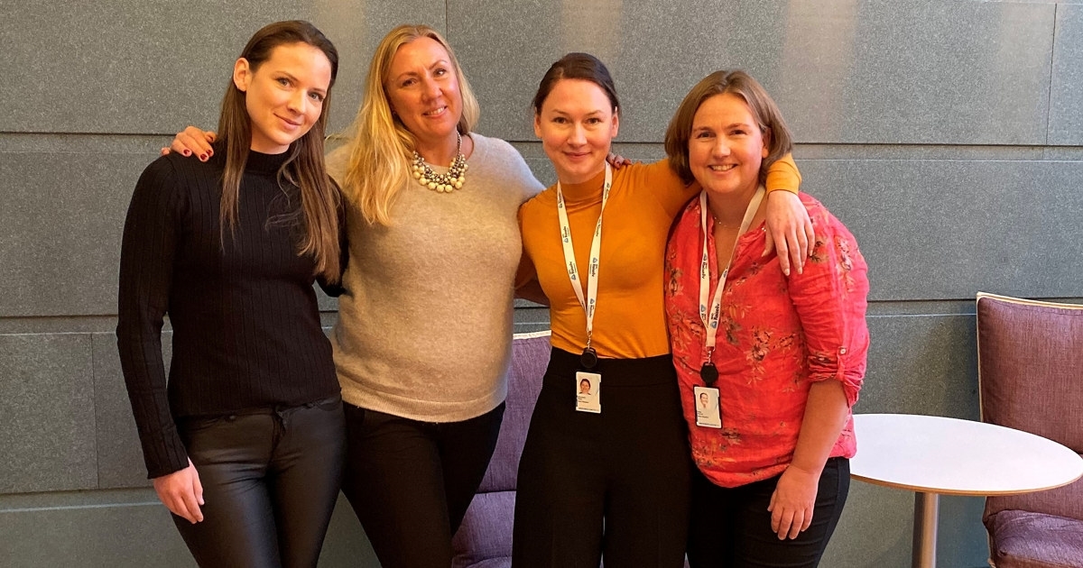 Bilde av Sanne Horup, Helena Willumsen, Alexandra Buan og Helle Kernen, tatt ved signeringen av avtalen