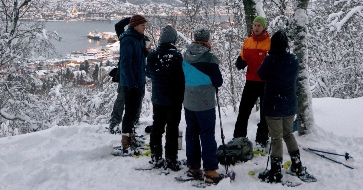 Mennesker på guidet tur i Tromsømarka